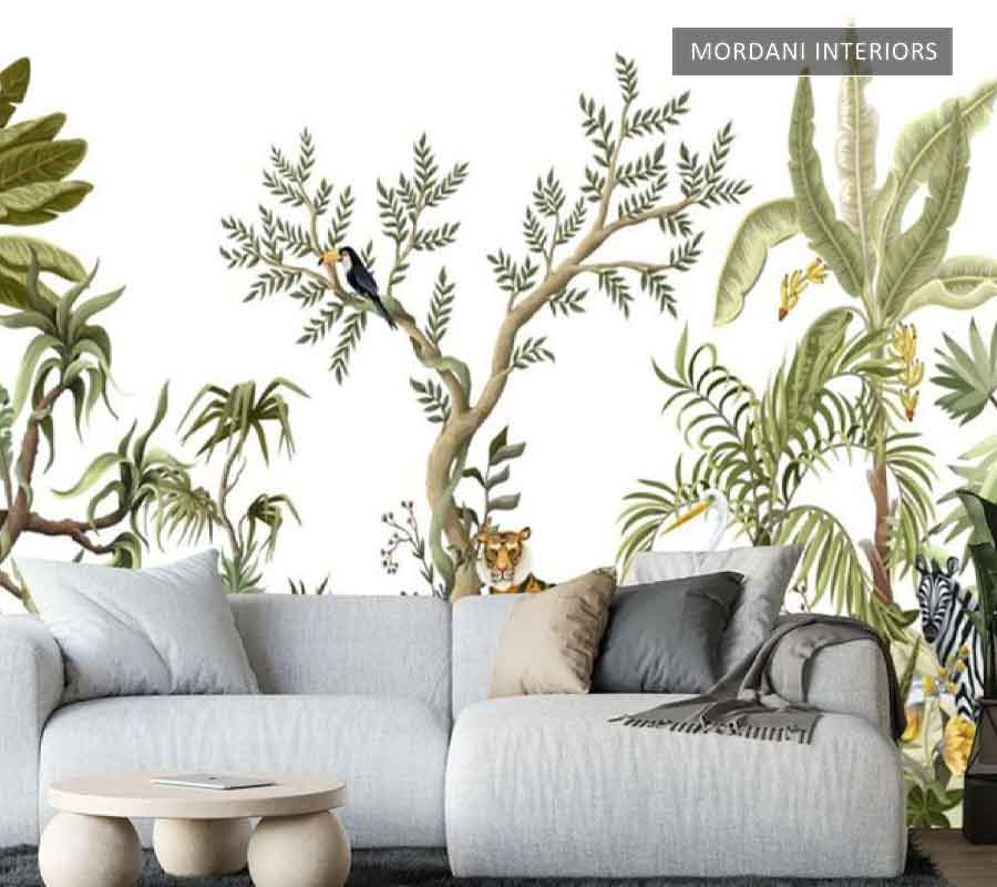 VINTAGE FOREST TREES TROPICAL WALL MURALS _ I